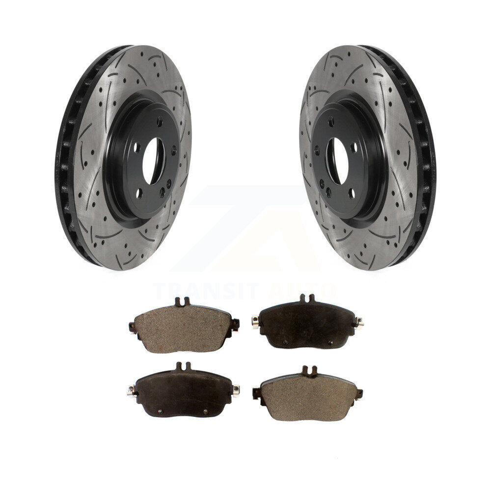 Kit de plaquettes en céramique pour Rotor de frein à fente avant percée, pour Mercedes-Benz GLA250 CLA250