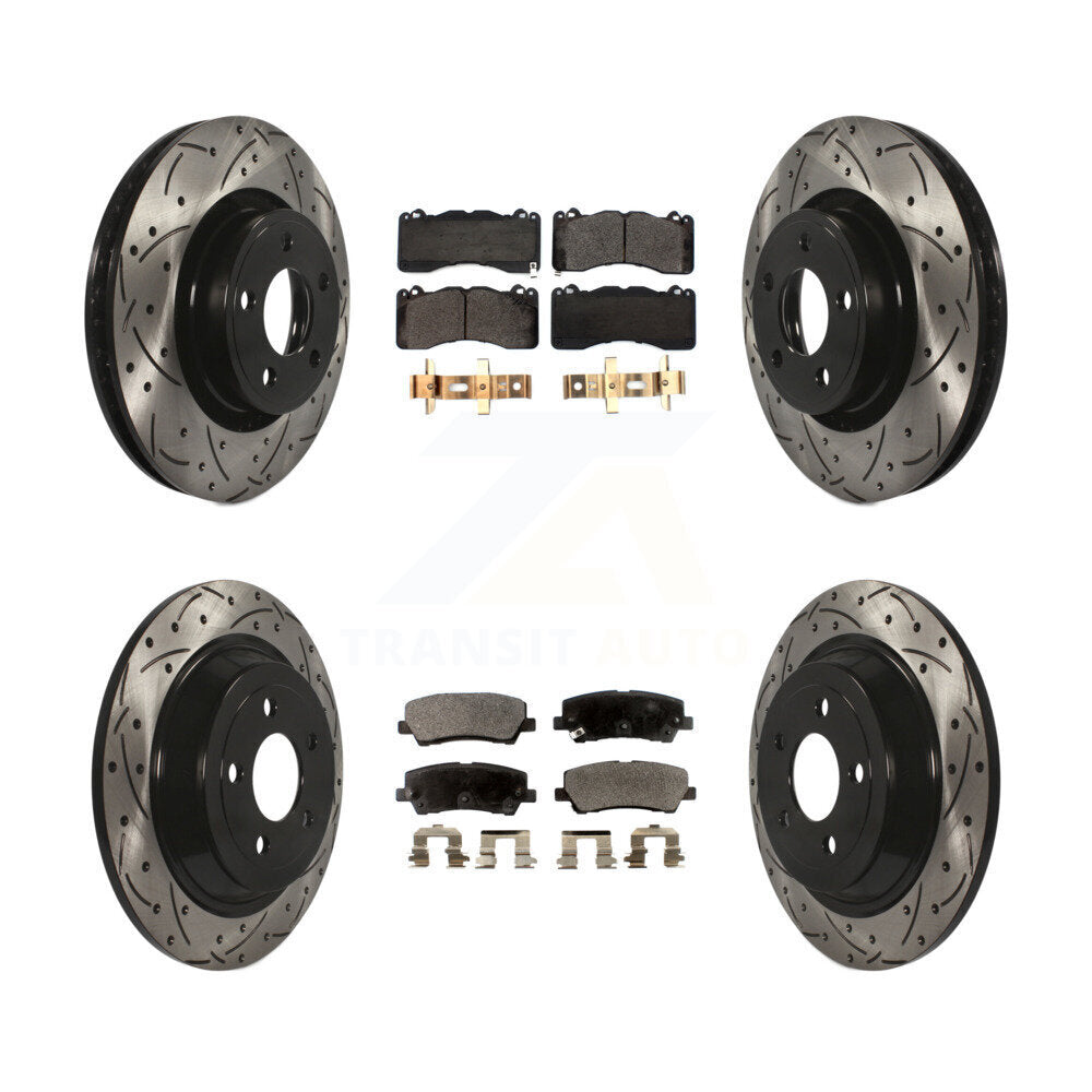 Kit de plaquettes en céramique pour rotors de frein avant et arrière, pour Ford Mustang V6 avec 3.7