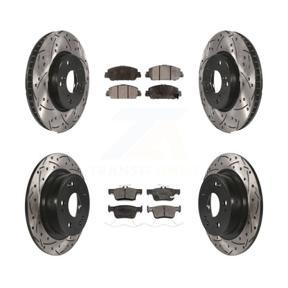 Kit de plaquettes en céramique pour Rotor de frein à disque, fente percée, revêtement avant et arrière, pour Honda Accor
