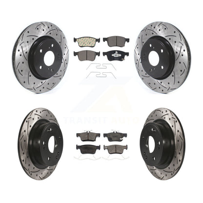 Kit de plaquettes en céramique pour Rotor de frein à disque, fente percée, revêtement avant et arrière, pour Honda Accor