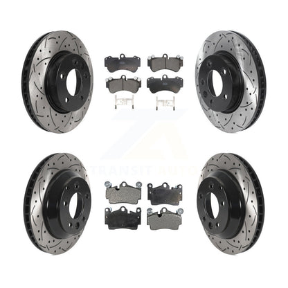 Kit de rotors de frein à disque avant et arrière et plaquettes en céramique (6 pièces) pour Volkswagen Touareg