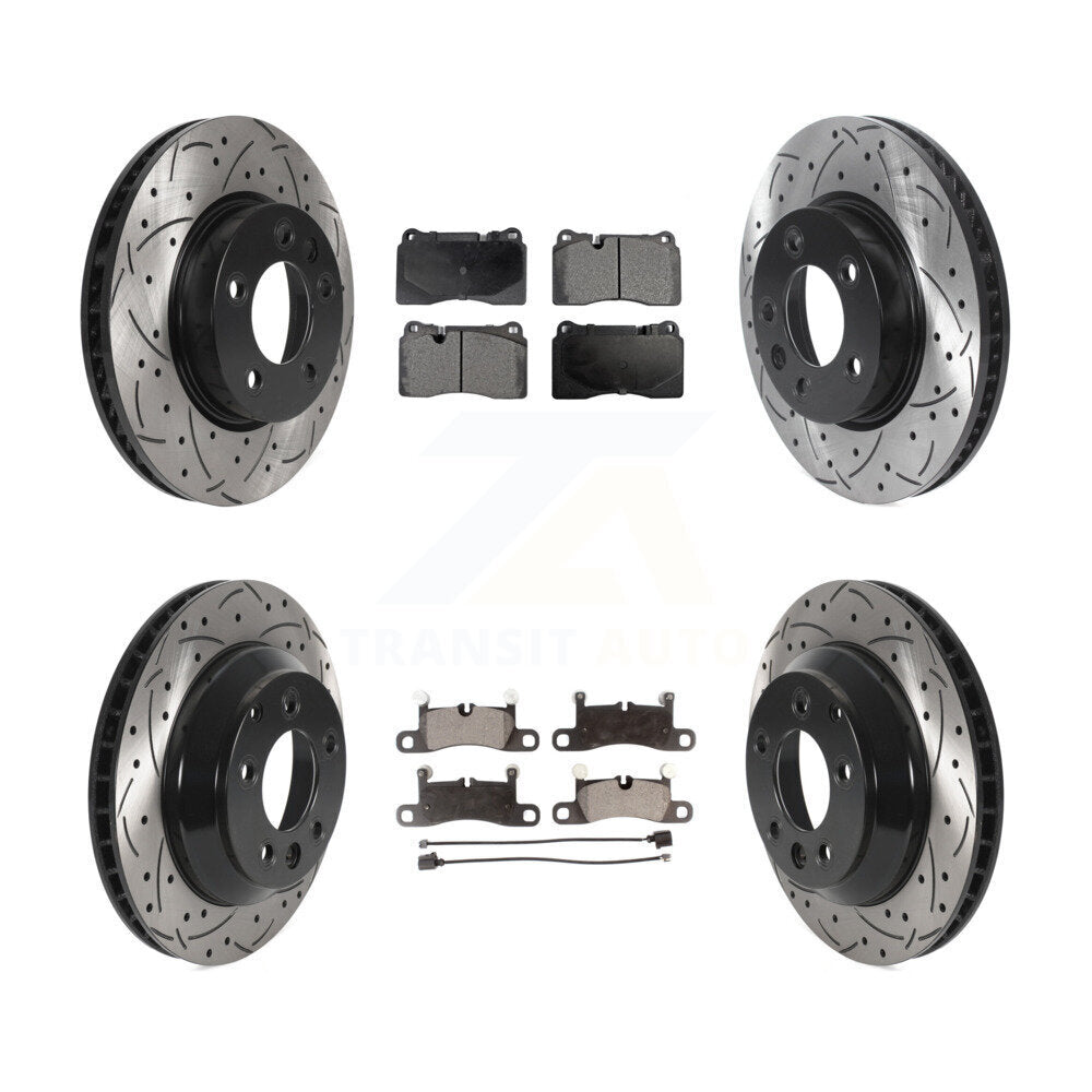 Kit de rotors de frein à disque avant et arrière et plaquettes en céramique (6 pièces) pour Volkswagen Touareg