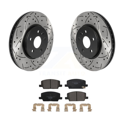 Rotor de frein à fente percée avant et Kit de plaquettes en céramique pour Buick Encore Chevrolet Tra