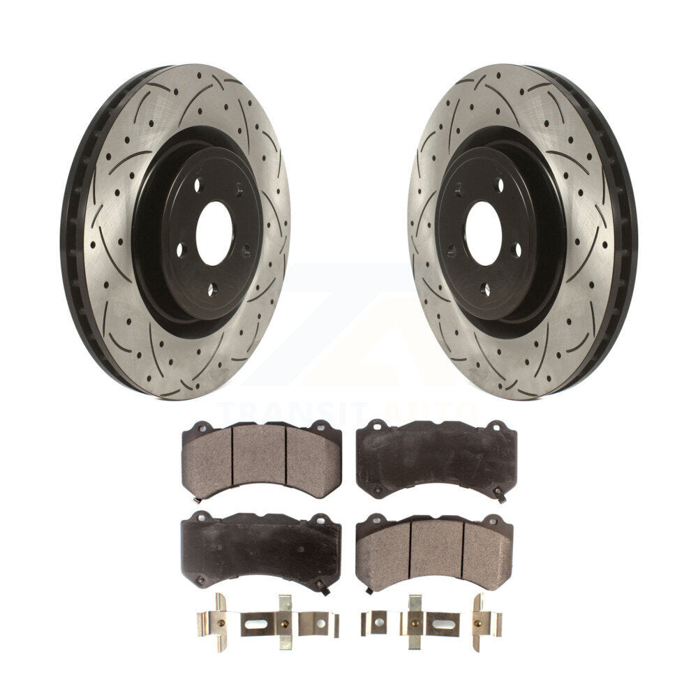 Kit de plaquettes en céramique pour Rotors de frein à disque, fente de perçage avant, pour Jeep Grand Cherokee Dodg