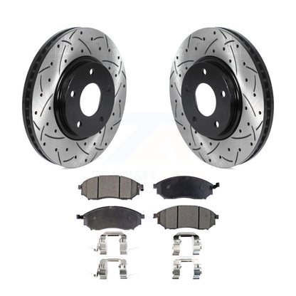 Kit de plaquettes en céramique pour rotors de frein à disque à fente percée avec revêtement avant pour INFINITI Q45 M4