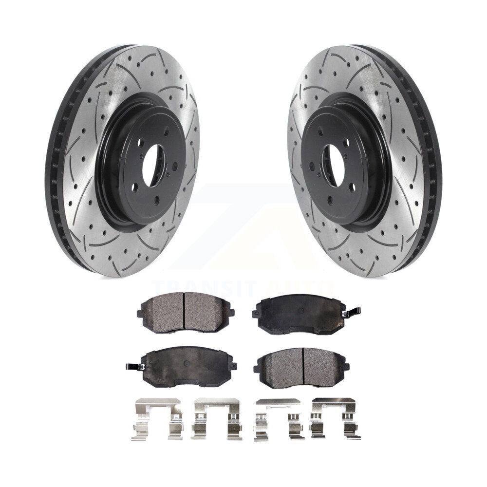 Kit de plaquettes en céramique pour rotors de frein à disque fendus, revêtement avant, pour Subaru Legac