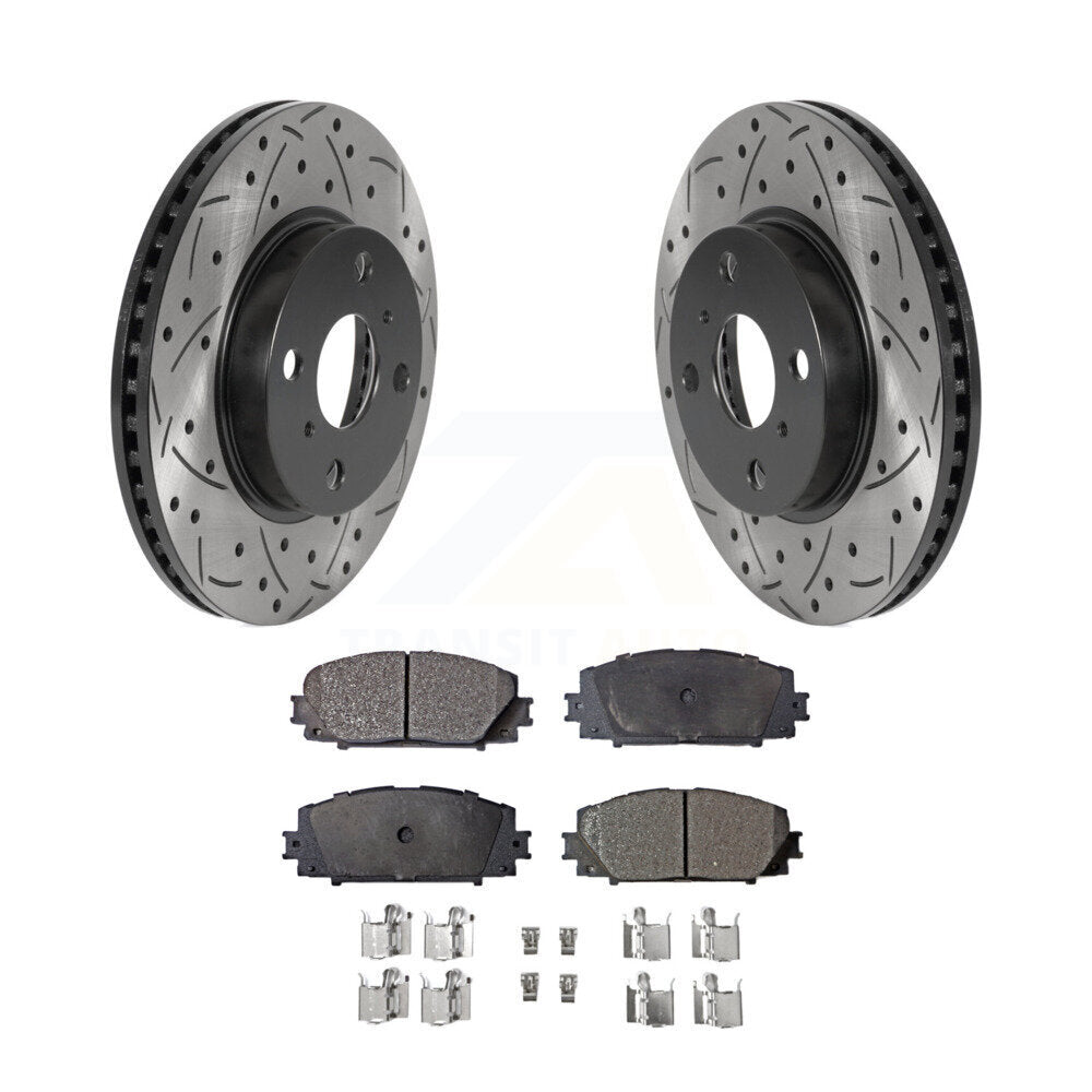 Kit de plaquettes en céramique pour Rotor de frein à fente avant percée, pour Toyota Yaris Prius C Scion i