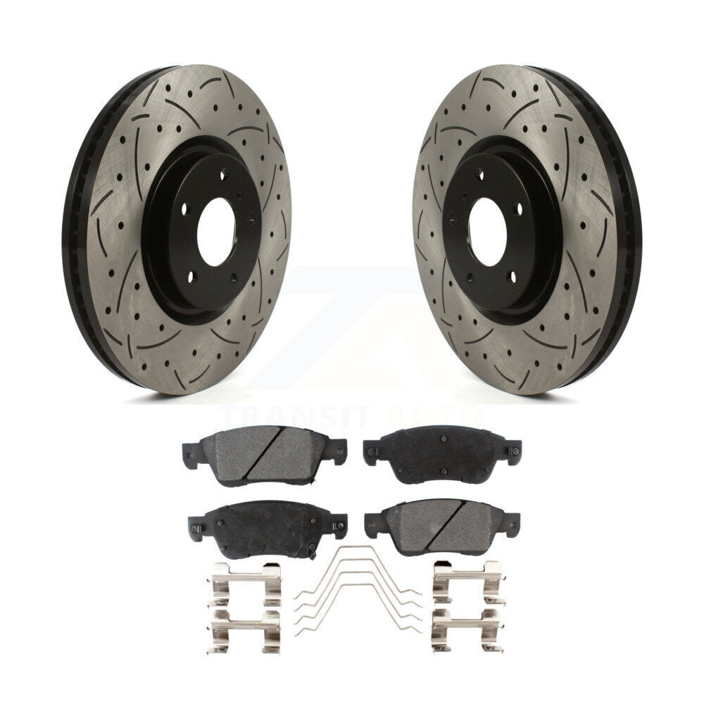 Kit de plaquettes en céramique pour rotors de frein à disque, fente de perçage avant, pour INFINITI G37 G35 Q6