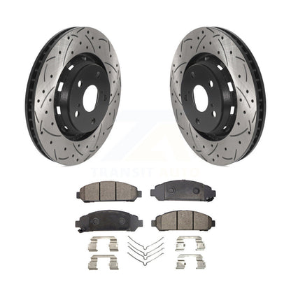 Rotor de frein à disque à fente avant percée et Kit de plaquettes en céramique pour Toyota Venz 2009 – 2016