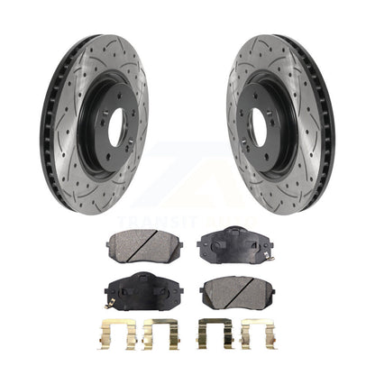 Kit de plaquettes en céramique pour Rotors de frein à disque, fente de perçage avant, pour Hyundai Tucson Sonata Ki