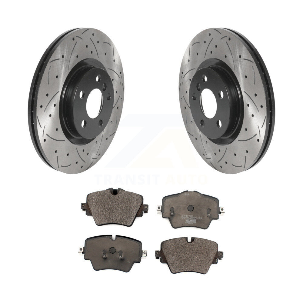 Kit de plaquettes de frein en céramique, Rotor de frein à fente avant percé, pour BMW X1 Mini Cooper Countryma