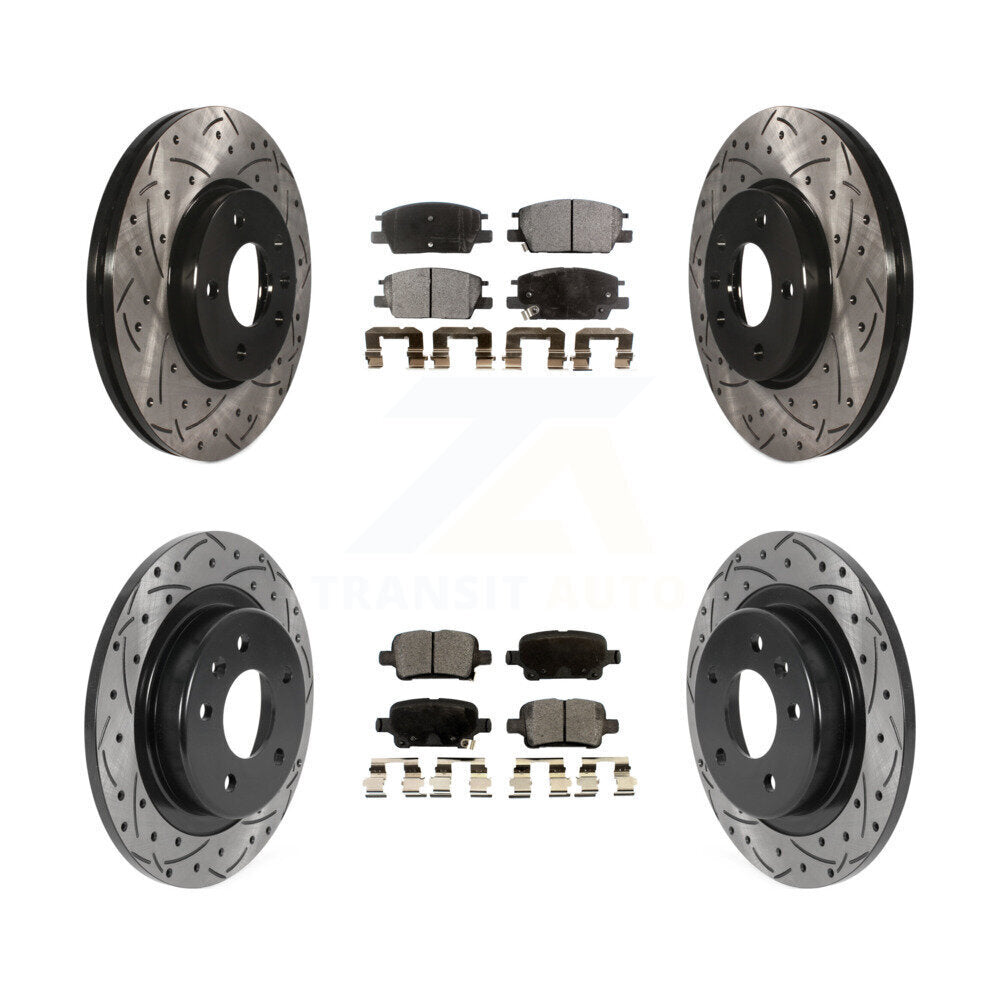 Kit de plaquettes en céramique pour Rotor de frein à disque, fente de perçage avant et arrière, pour Chevrolet Equinox GM
