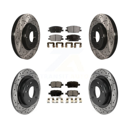 Kit de plaquettes en céramique pour Rotor de frein à disque, fente de perçage avant et arrière, pour Chevrolet Equinox GM