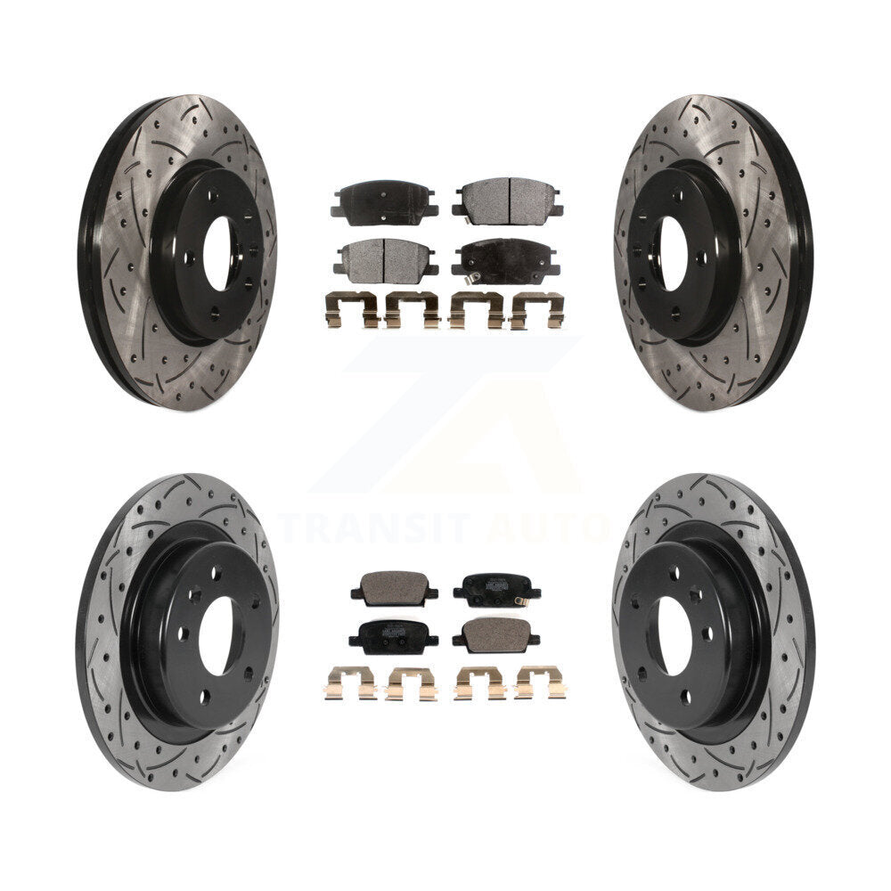 Kit de plaquettes en céramique pour Rotor de frein à disque, fente de perçage pour manteau avant et arrière, pour Chevrolet Malib