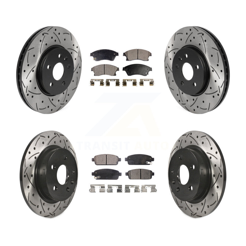 Kit de plaquettes en céramique pour Rotor de frein à fente avant et arrière, pour Chevrolet Sonic R 13-14