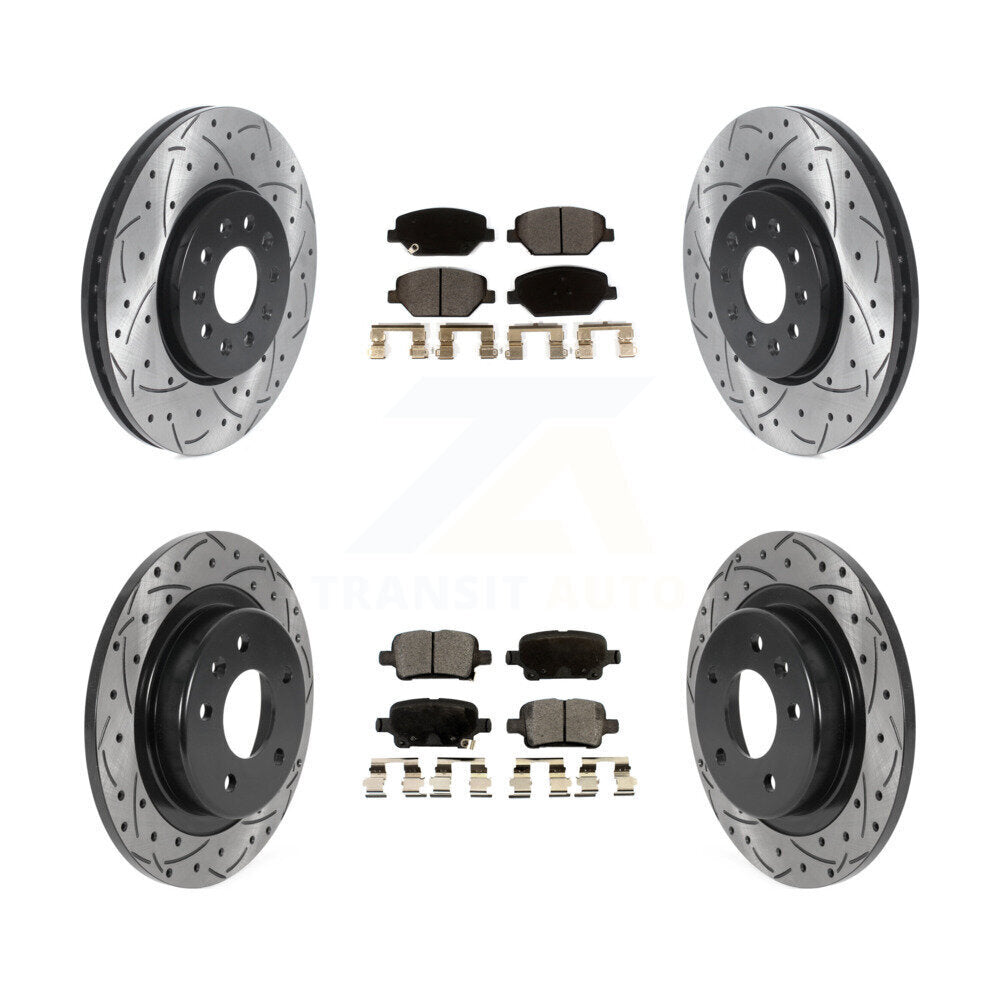 Kit de plaquettes en céramique pour Rotor de frein à disque, fente de perçage avant et arrière, pour Chevrolet Equinox GM
