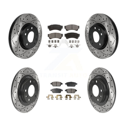 Kit de plaquettes de frein en céramique, Rotors de frein à fente avant et arrière, pour Ford Fusion Mazda 6 MK