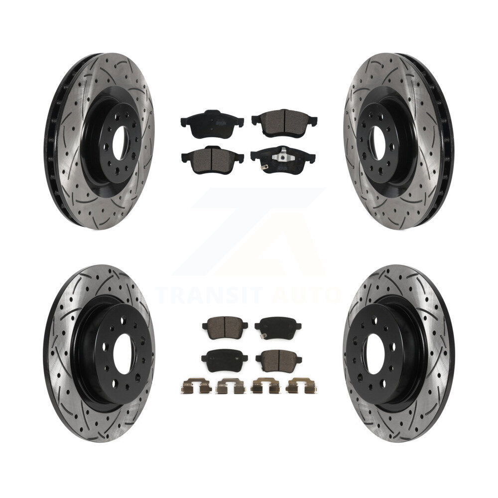 Kit de plaquettes en céramique pour Rotor de frein à disque, fente avant et arrière percée, pour Fiat 500 2014 – 2020