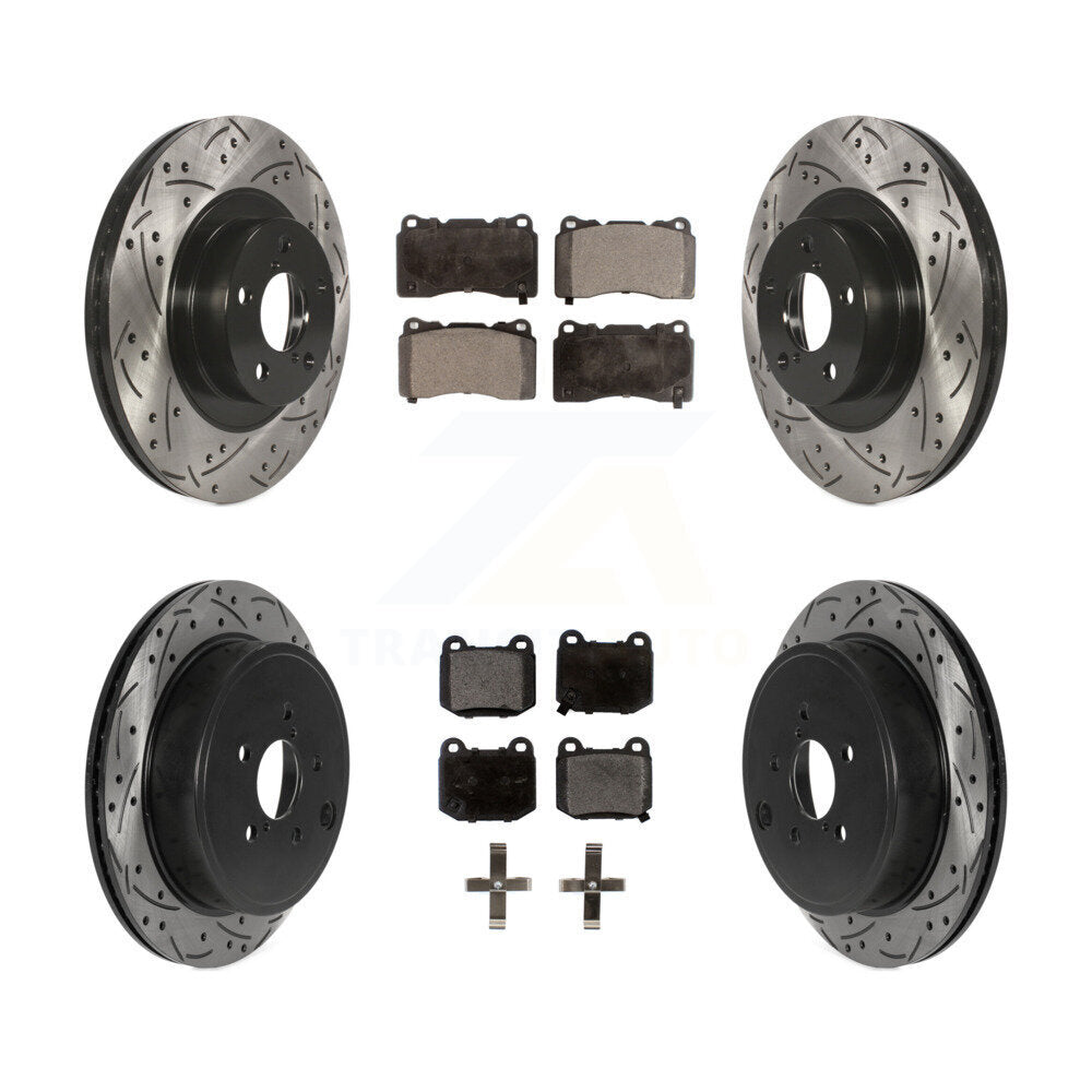 Kit de plaquettes en céramique pour Rotor de frein à disque fendu, revêtement avant et arrière, pour Toyota 8