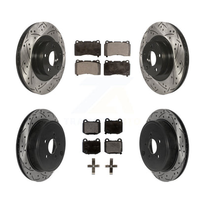 Kit de plaquettes en céramique pour Rotor de frein à disque fendu, revêtement avant et arrière, pour Toyota 8