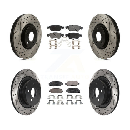 Kit de plaquettes en céramique pour Rotor de frein à disque, fente de perçage pour manteau avant et arrière, pour INFINITI G35 Q6