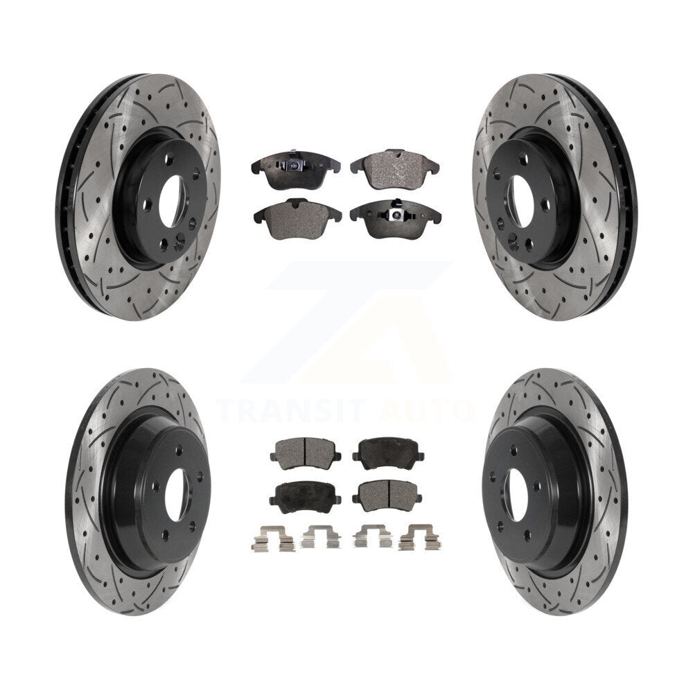 Kit de plaquettes en céramique pour Rotors de frein à fente avant et arrière, pour Land Rover Range Evoqu