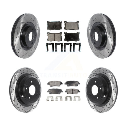 Kit de plaquettes de frein en céramique, Rotors de frein à fente avant et arrière, pour Hyundai Genesis G80 Ki