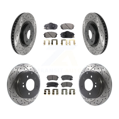 Kit de plaquettes en céramique pour Rotor de frein, fente de perçage avant et arrière, pour Hyundai Tucson Kia Cadenz