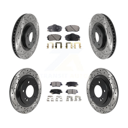 Kit de plaquettes en céramique pour Rotor de frein, fente de perçage avant et arrière, pour Hyundai Sonata Kia Cadenz