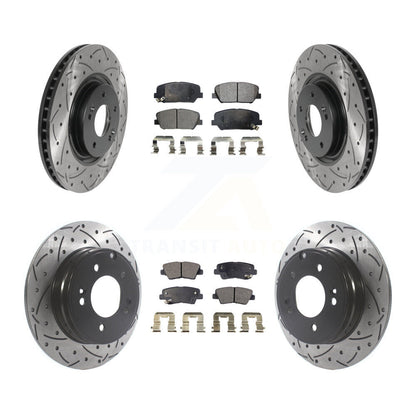Kit de plaquettes en céramique pour Rotors de frein à disque, fente de perçage avant et arrière, pour Kia Optima 2.0