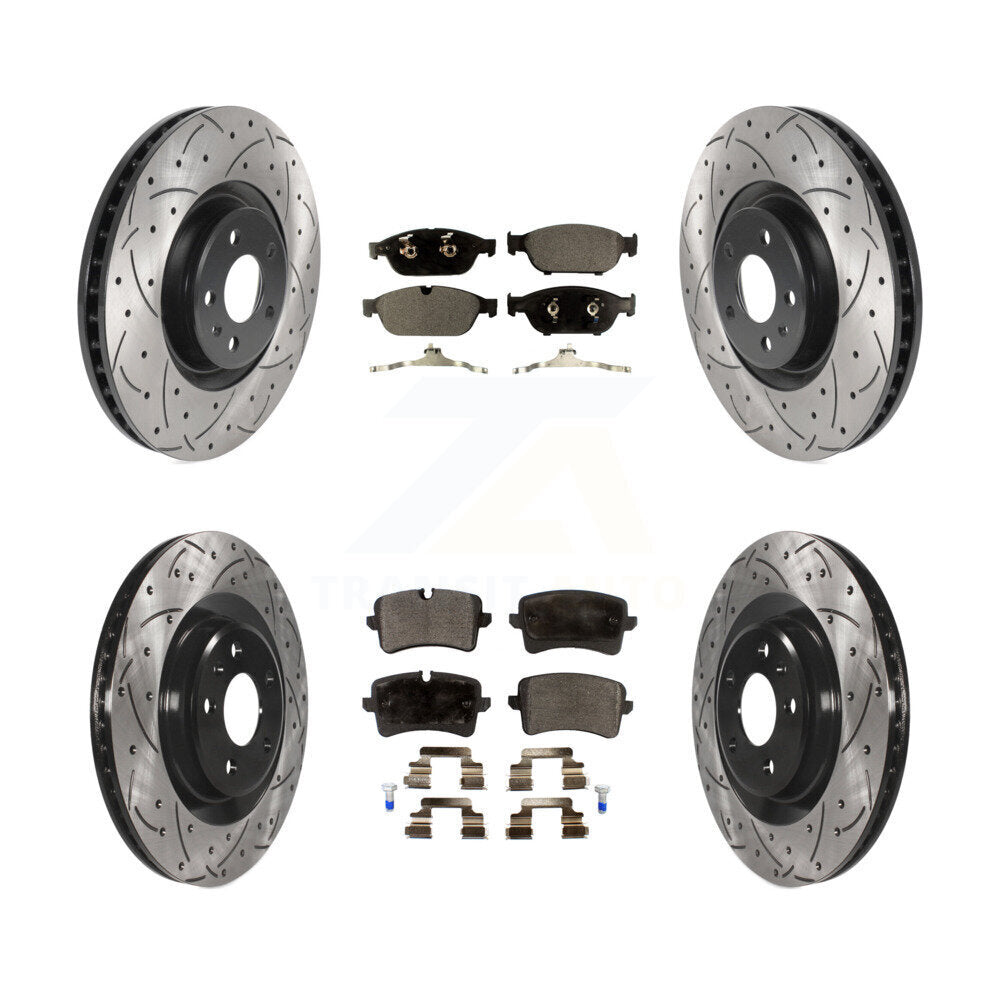 Kit de plaquettes en céramique pour Rotors de frein à disque à fente avant et arrière, pour Audi A6 Quattro A