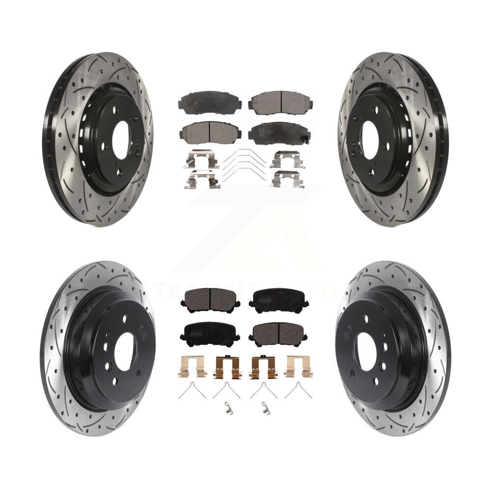 Kit de plaquettes en céramique pour Rotor de frein à fente avant et arrière, pour Honda Passpor 2019 – 2024