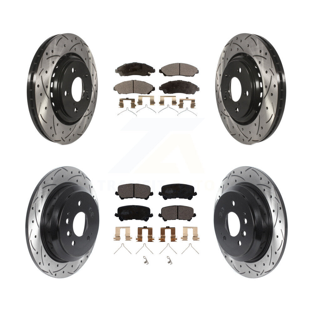 Kit de plaquettes en céramique pour Rotor de frein à disque, fente de perçage avant et arrière, pour Honda Pilot Ridgelin