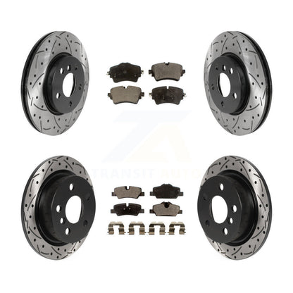 Kit de plaquettes en céramique pour Rotors de frein à disque à fente percée avant et arrière pour Mini Coope