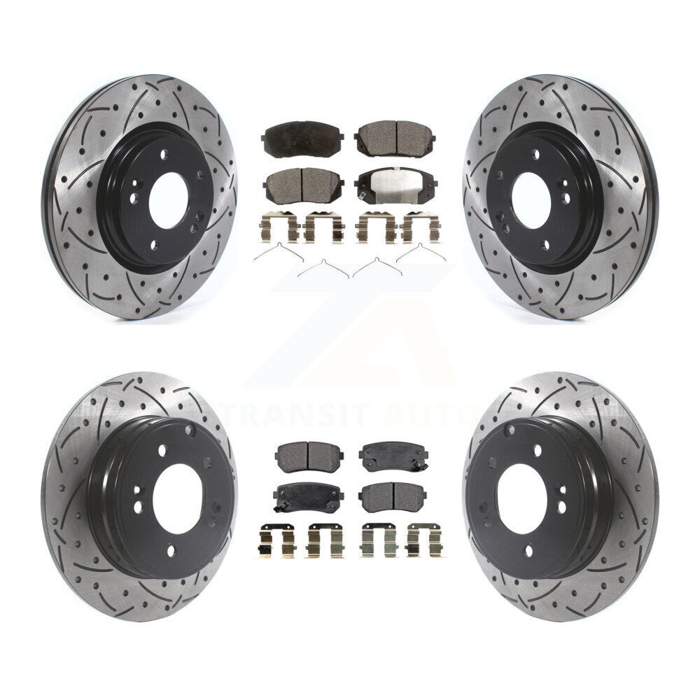 Kit de plaquettes en céramique pour rotors de frein avant et arrière, pour moteur à gaz Hyundai Sonata