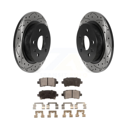 Rotor de frein à fente arrière percé et Kit de plaquettes en céramique pour Chevrolet Malibu Buick Rega