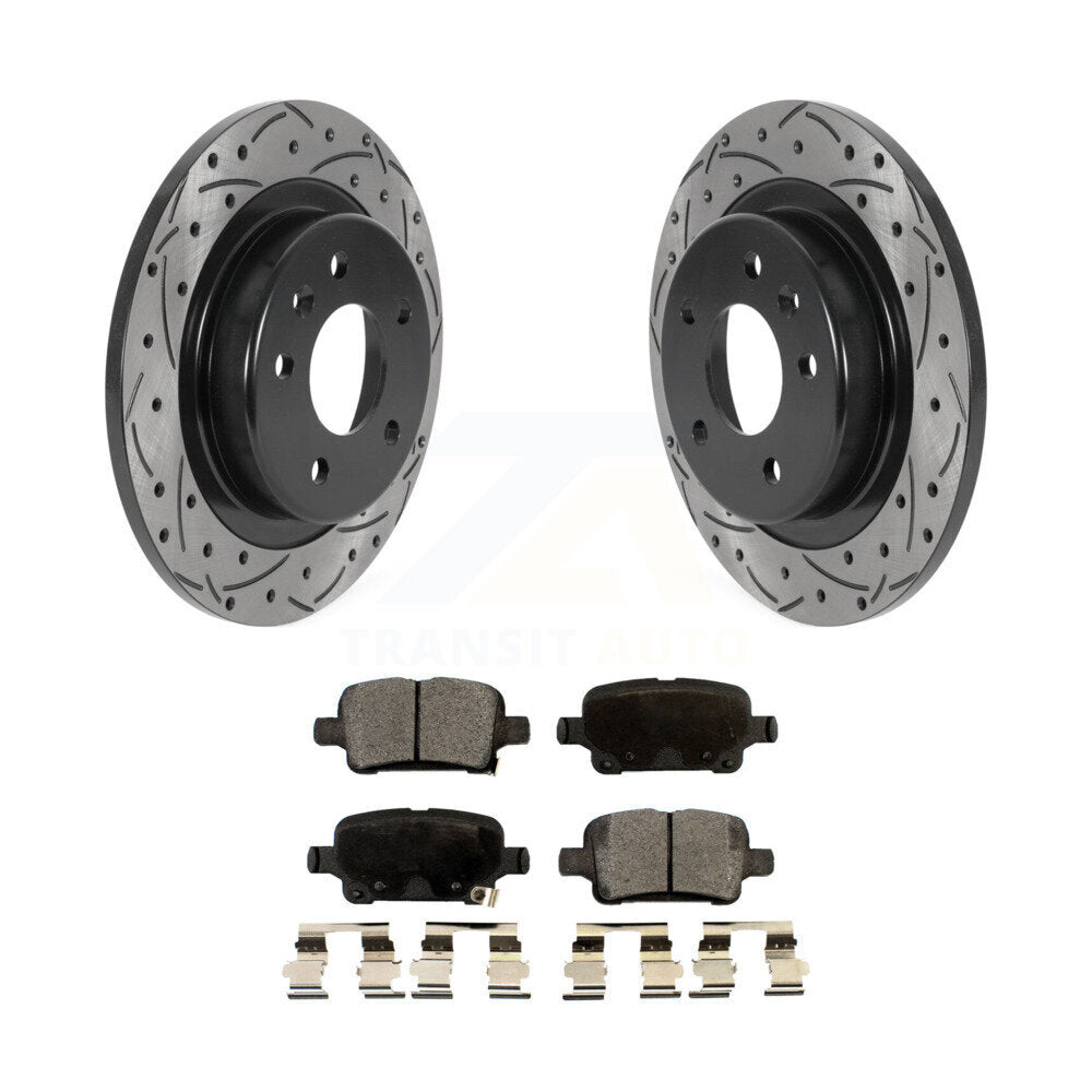 Kit de plaquettes de frein en céramique, Rotors de frein à fente arrière percés pour Chevrolet Equinox GMC Terrai
