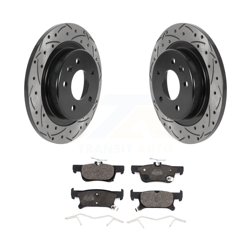 Kit de plaquettes en céramique de rotors de frein à disque fendus percés à revêtement arrière pour Buick Envisio