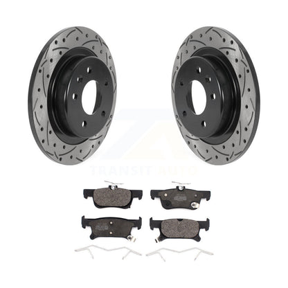 Kit de plaquettes en céramique de rotors de frein à disque fendus percés à revêtement arrière pour Buick Envisio