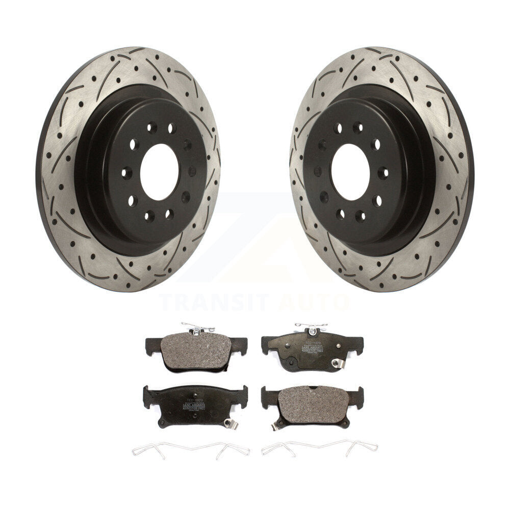 Kit de plaquettes en céramique de rotors de frein à disque fendus percés à revêtement arrière pour Buick Envisio