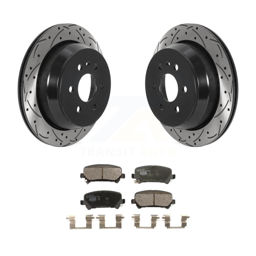 Kit de plaquettes de frein en céramique, Rotors de frein à fente arrière percés pour Chevrolet Colorado GMC Canyo