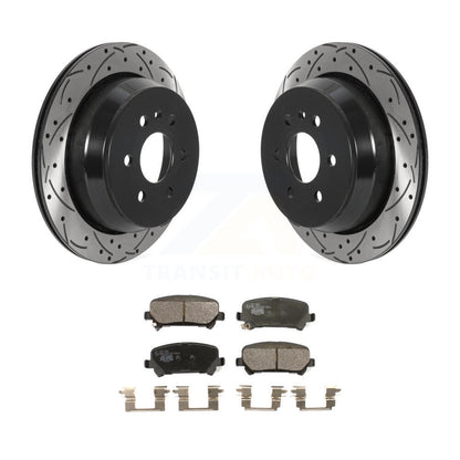 Kit de plaquettes de frein en céramique, Rotors de frein à fente arrière percés pour Chevrolet Colorado GMC Canyo
