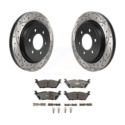 Kit de plaquettes de frein en céramique, Rotors de frein à fente arrière percés pour Ford F-150 Expedition Lincol
