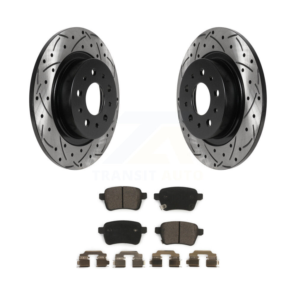 Kit de plaquettes en céramique pour rotors de frein à disque, fente de perçage arrière, pour Fiat 500 2014 – 2020