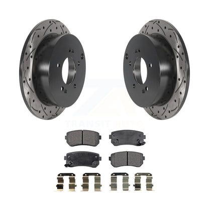 Kit de plaquettes de frein en céramique, fente de perçage arrière, Rotors, pour Hyundai Tucson Kia Sportage AW