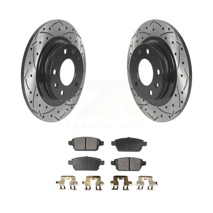 Kit de plaquettes en céramique pour Rotors de frein à fente de forage arrière, pour Ford Fusion Mazda 6 Lincoln MK