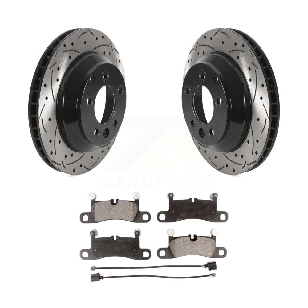 Kit de plaquettes en céramique pour Rotors de frein à disque, fente de perçage arrière, pour Volkswagen Touareg Porsch