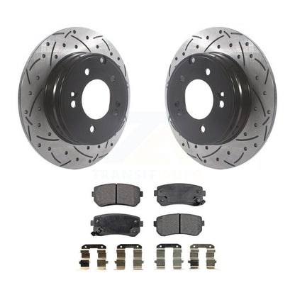 Kit de plaquettes en céramique pour Rotor de frein à disque, fente arrière percée, pour Hyundai Tucson Sonata Ki