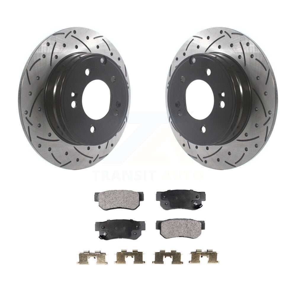 Kit de plaquettes en céramique pour rotors de frein à disque, fente de perçage arrière, pour Hyundai Sonata 3.3