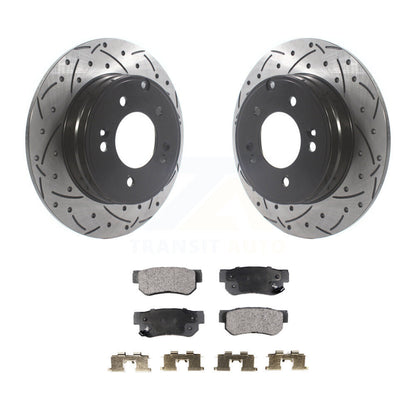Kit de plaquettes en céramique pour rotors de frein à disque, fente de perçage arrière, pour Hyundai Sonata 3.3